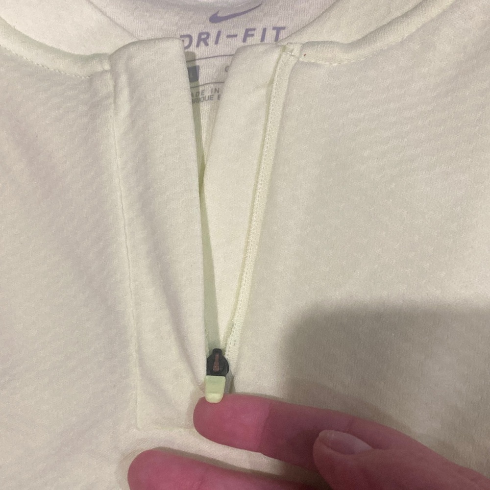 Nike Women's Pale Yellow Dri-FIT Tee - Picture 3 of 4
